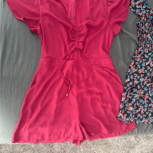 Express Vibrant Red Romper